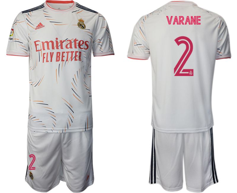 Men 2021-2022 Club Real Madrid home white #2 Adidas Soccer Jersey->real madrid jersey->Soccer Club Jersey